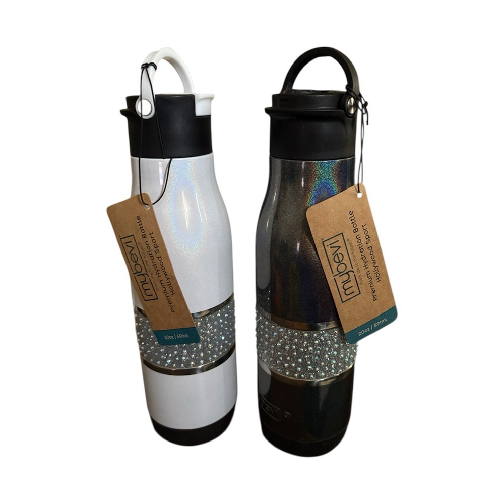 MyBevi Premium Hydration Bottles Crystal-Embellished Stainless Water Bottles